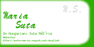 maria suta business card